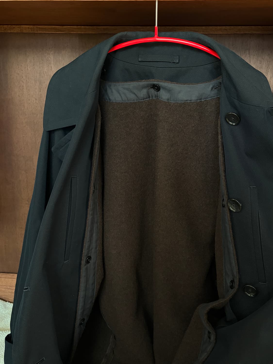 마티앤선즈 maatee&sons 코튼실크 코트 네이비 3 상품이미지3