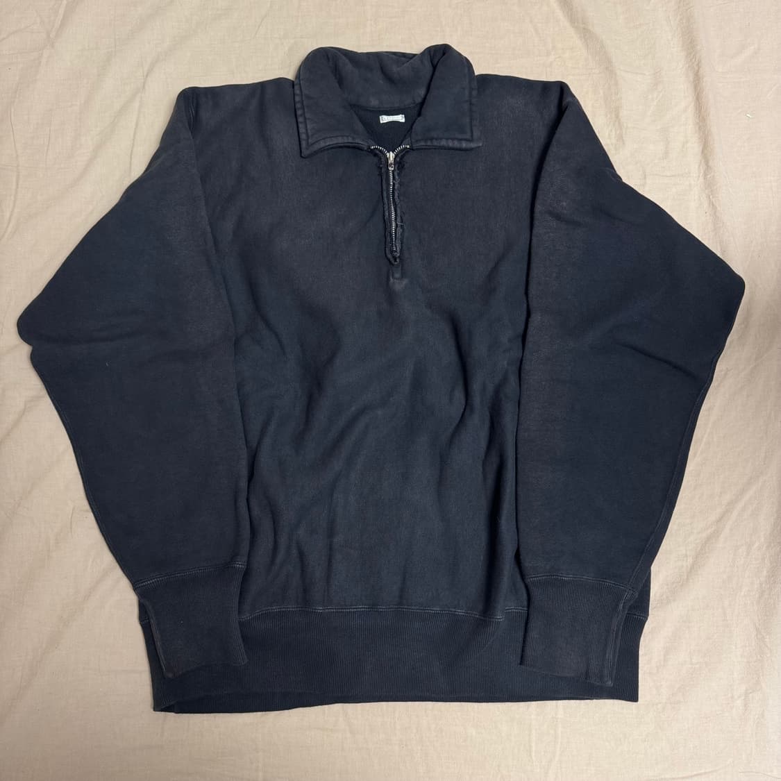 [4] 24aw 아프레쎄 빈티지 하프 집업 블랙 상품이미지1