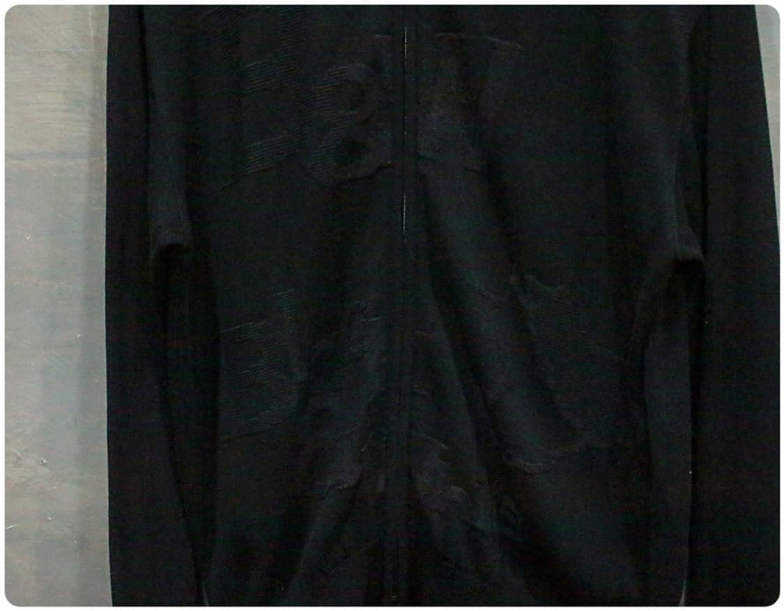 블랙앤화이트 골프 빅로고 니트 집업 가디건 110 상품이미지5