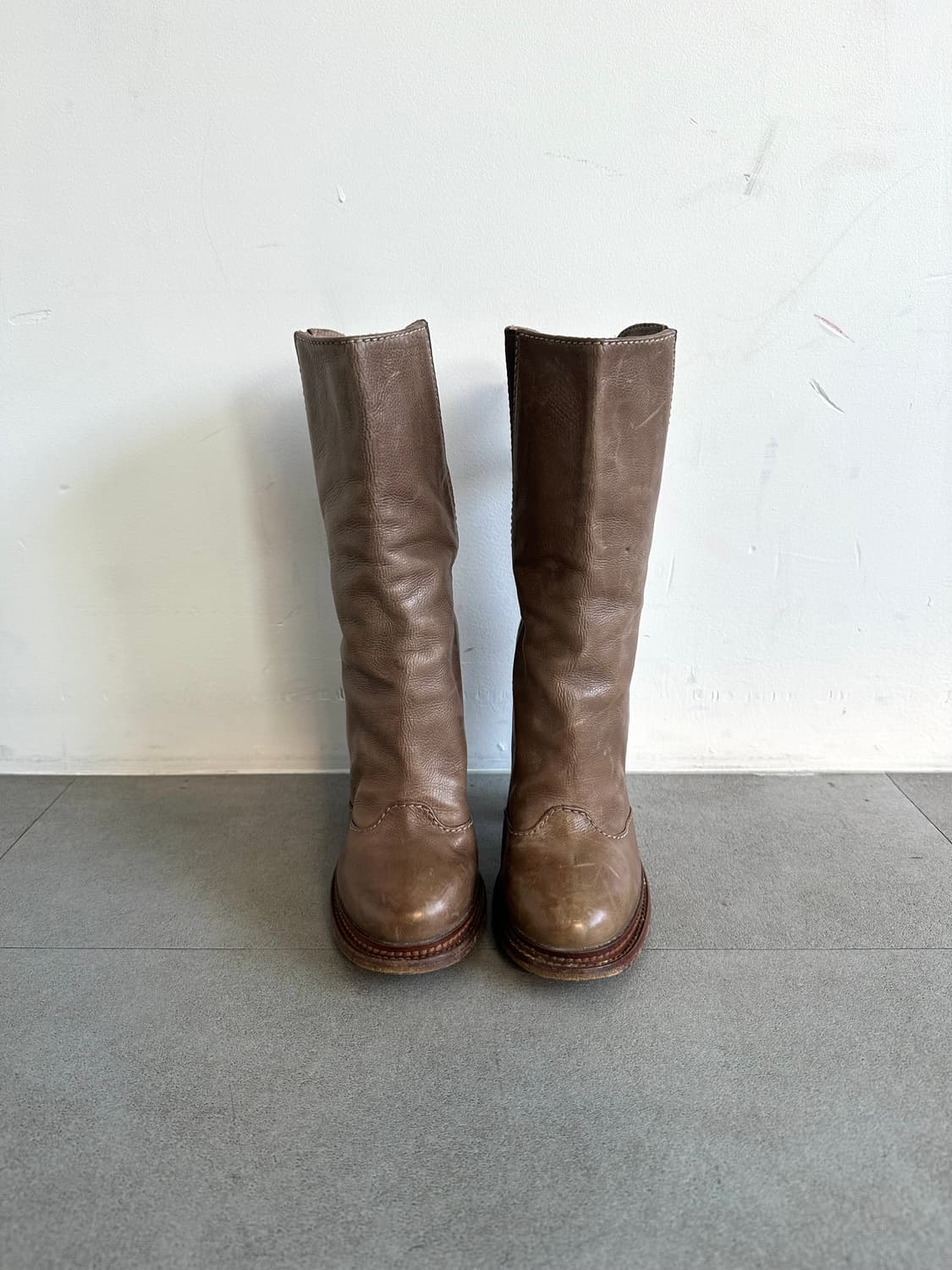 돌체앤가바나 2000s 메탈 스트랩 레더 힐 부츠 상품이미지3