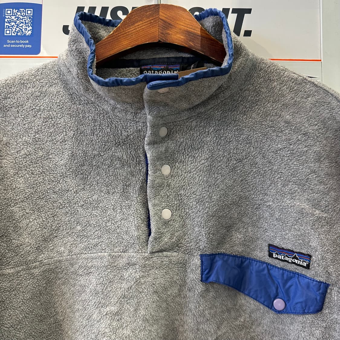 90‘s 파타고니아 신칠라 스냅티 ’그레이/블루‘ 상품이미지2