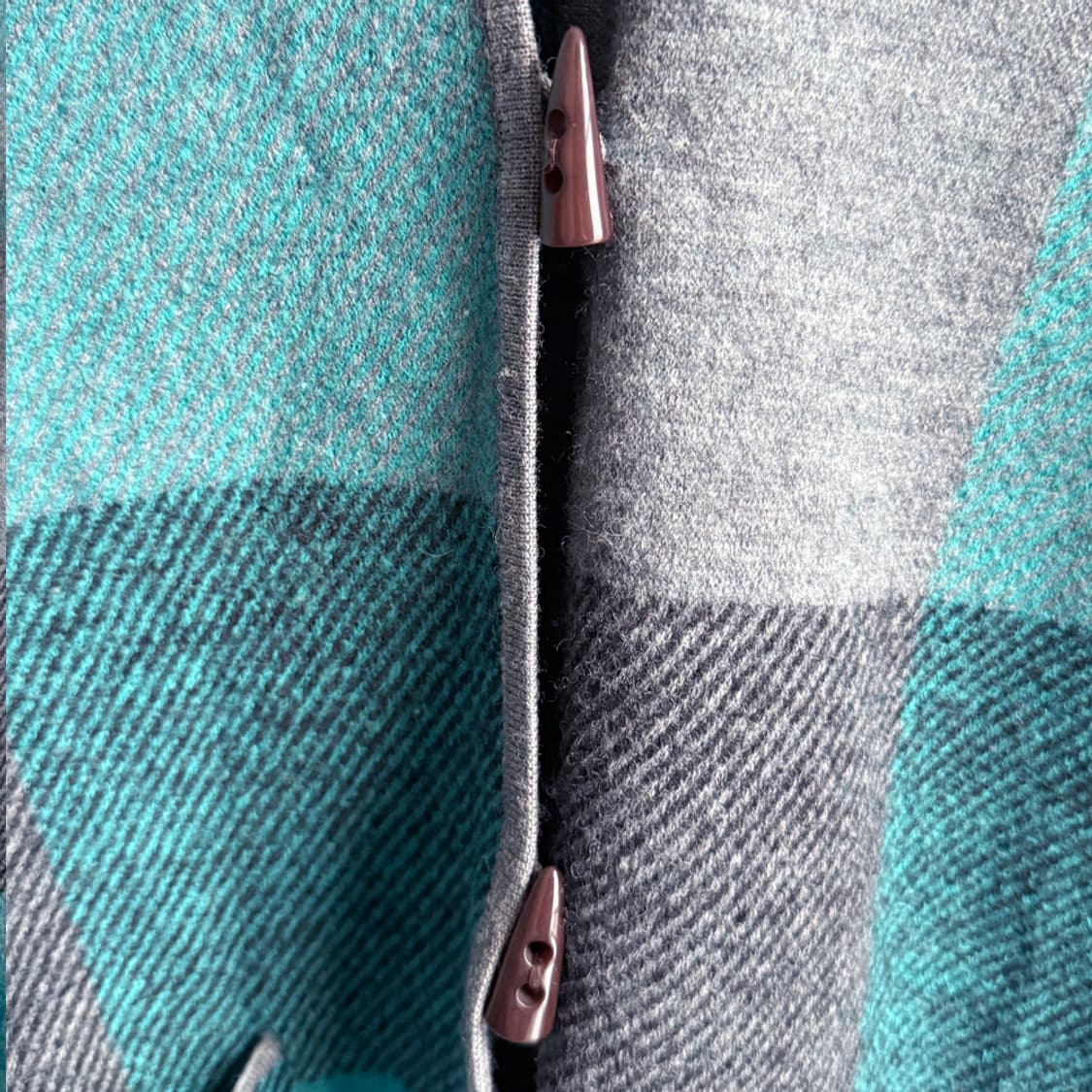 그린포그 체크 후드 코트 상품이미지6