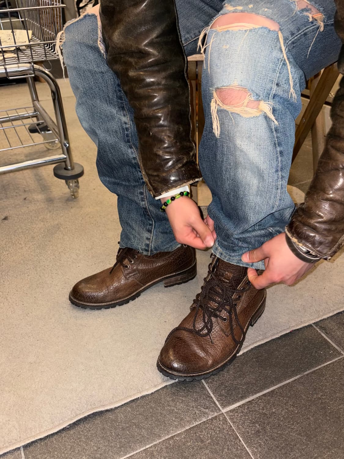 Buffalo leather aging service boots 상품이미지2