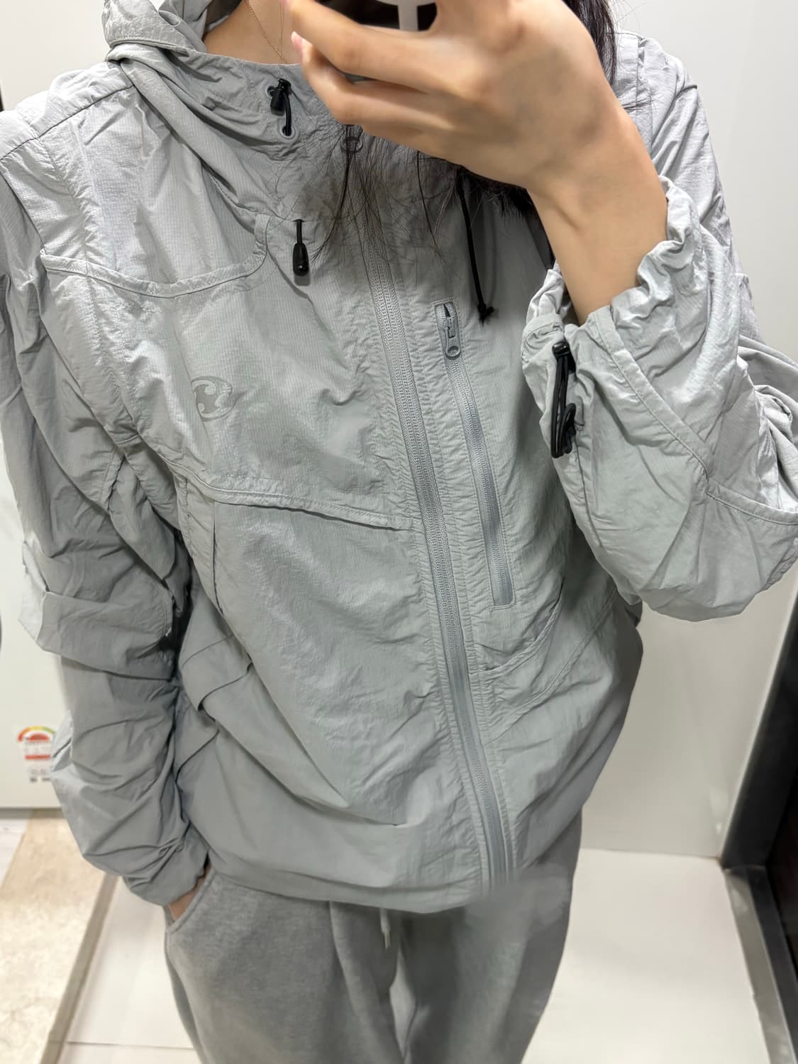 산산기어 투웨이 웨이브 자켓 블루 그레이 - 24SS 상품이미지2