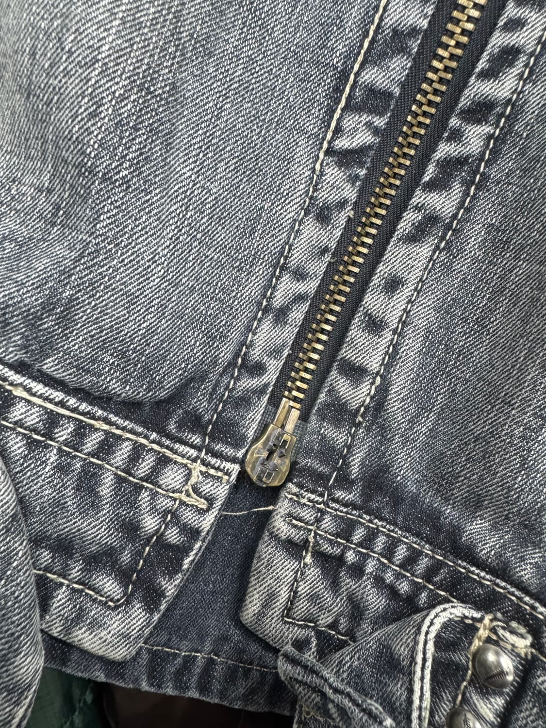 VTG Y2K 그런지 데님 바이커 자켓 상품이미지7