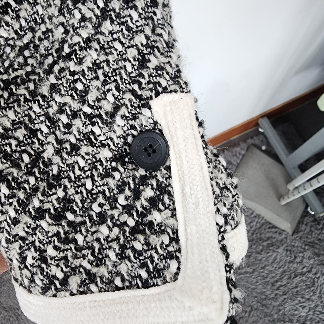 OWN 트위드 노카라 자켓 상품이미지4