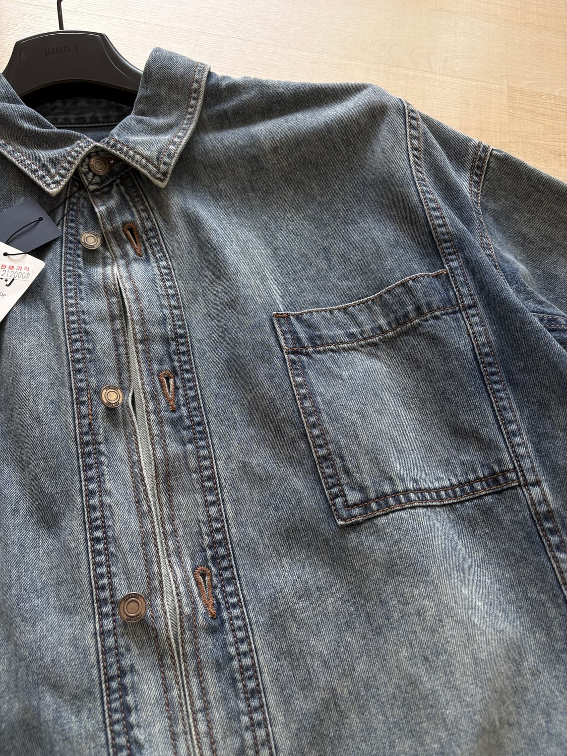 준지 반팔 데님셔츠 새상품 48 상품이미지2