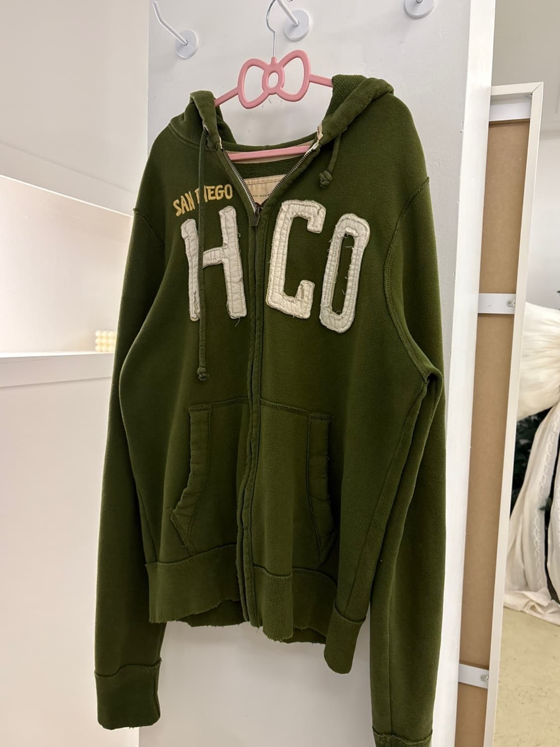 홀리스터 카키 후드집업 상품이미지3