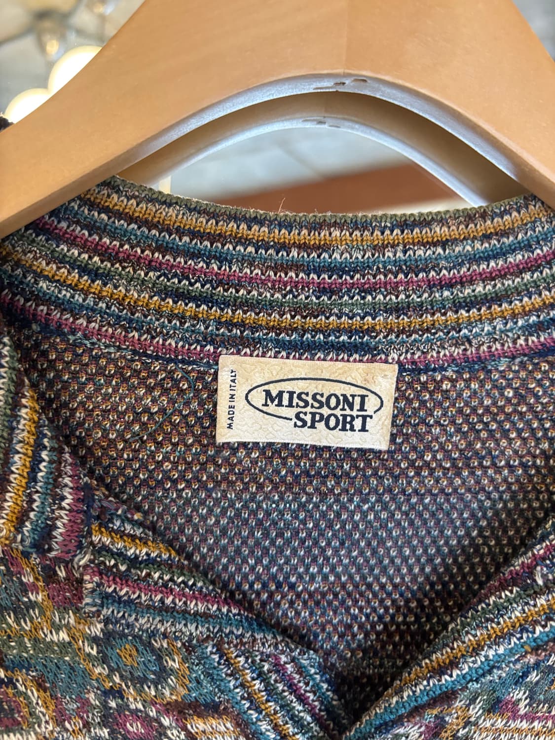 미쏘니 스포츠 패턴 니트 상품이미지3