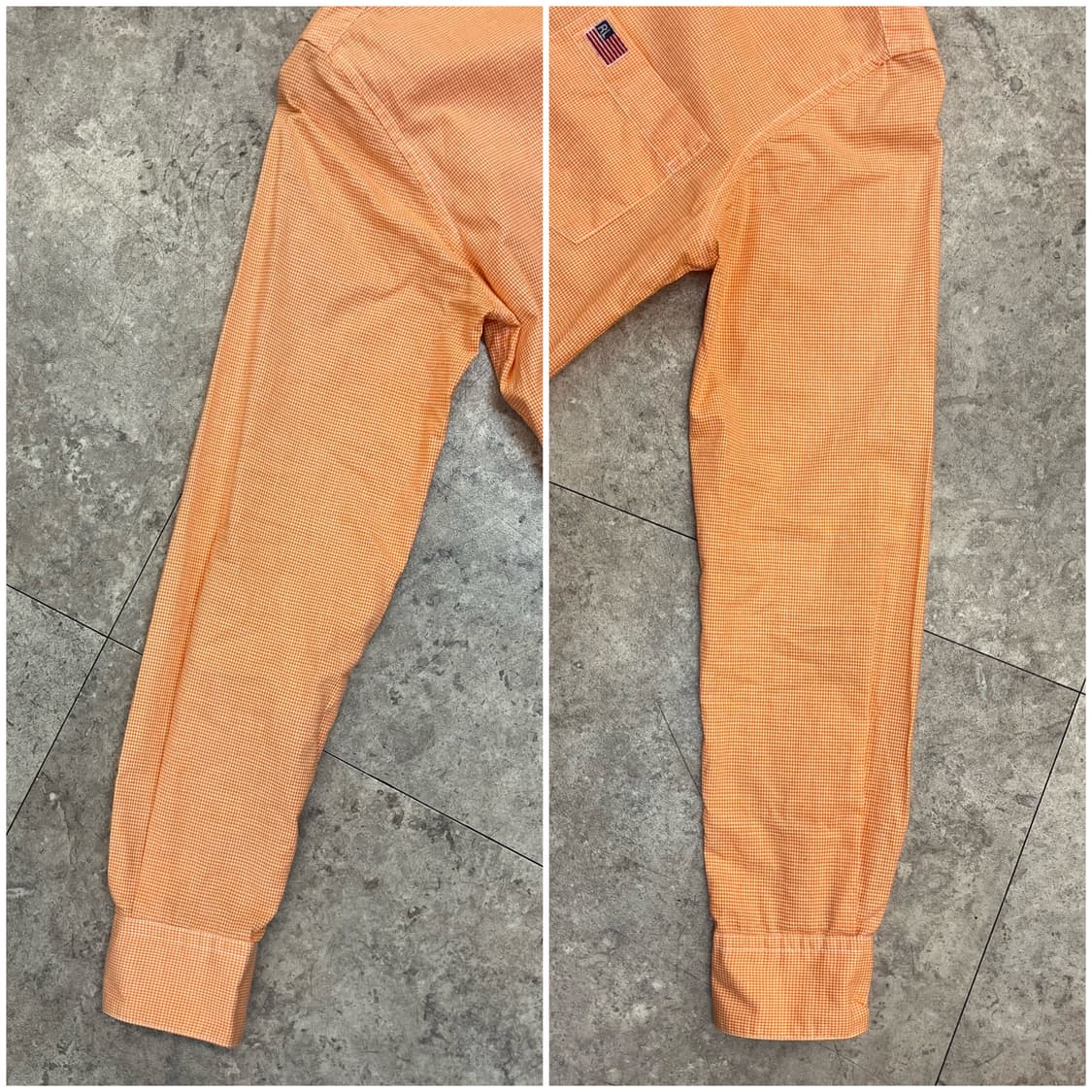 폴로 진스 깅엄 체크 셔츠 오렌지 #csz3143 상품이미지7