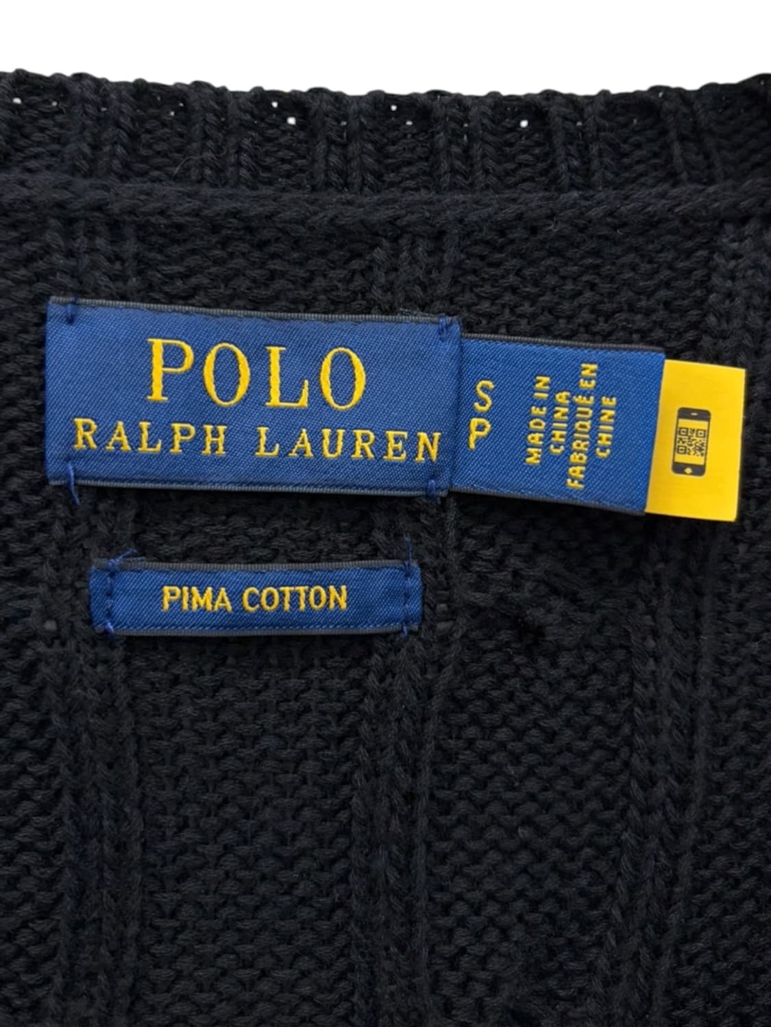 폴로 케이블 꽈배기 브이넥니트 블랙 (여성S) 상품이미지4