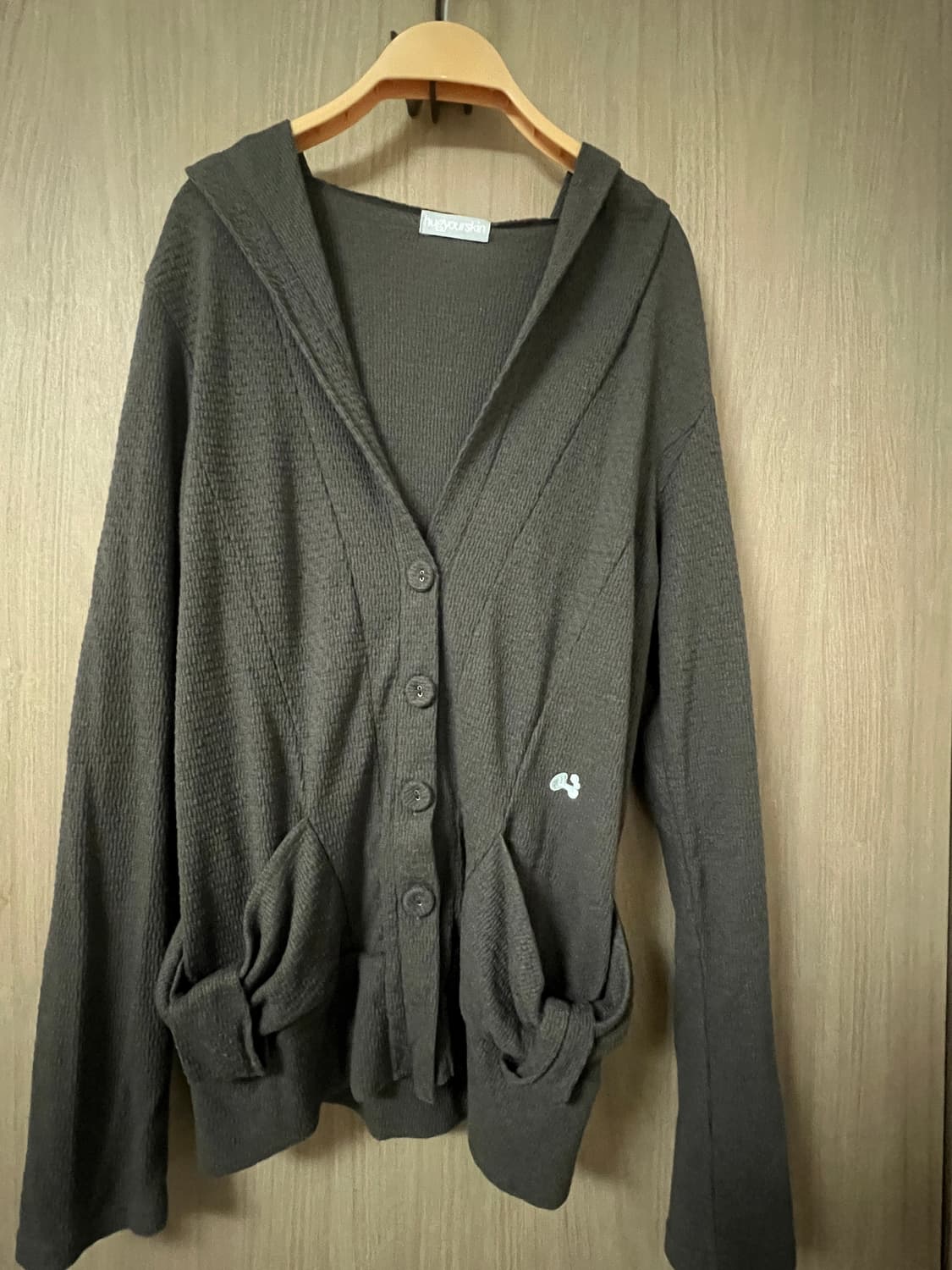 허그유어스킨 hugyourskin Hooded ribbon cardiga 상품이미지2