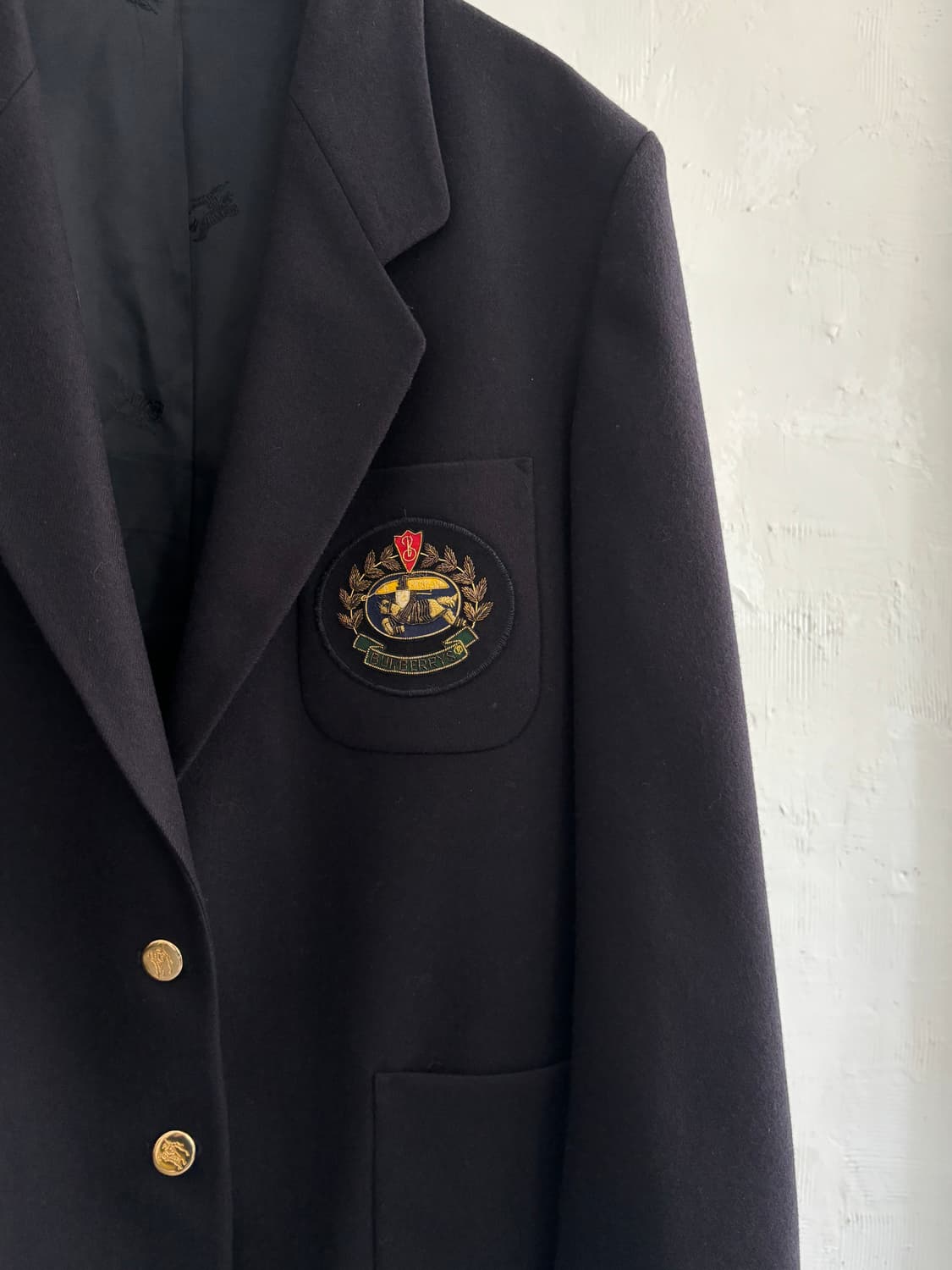 Burberry 버버리 크레스트 로고 금장 울 블레이저 자켓 상품이미지4