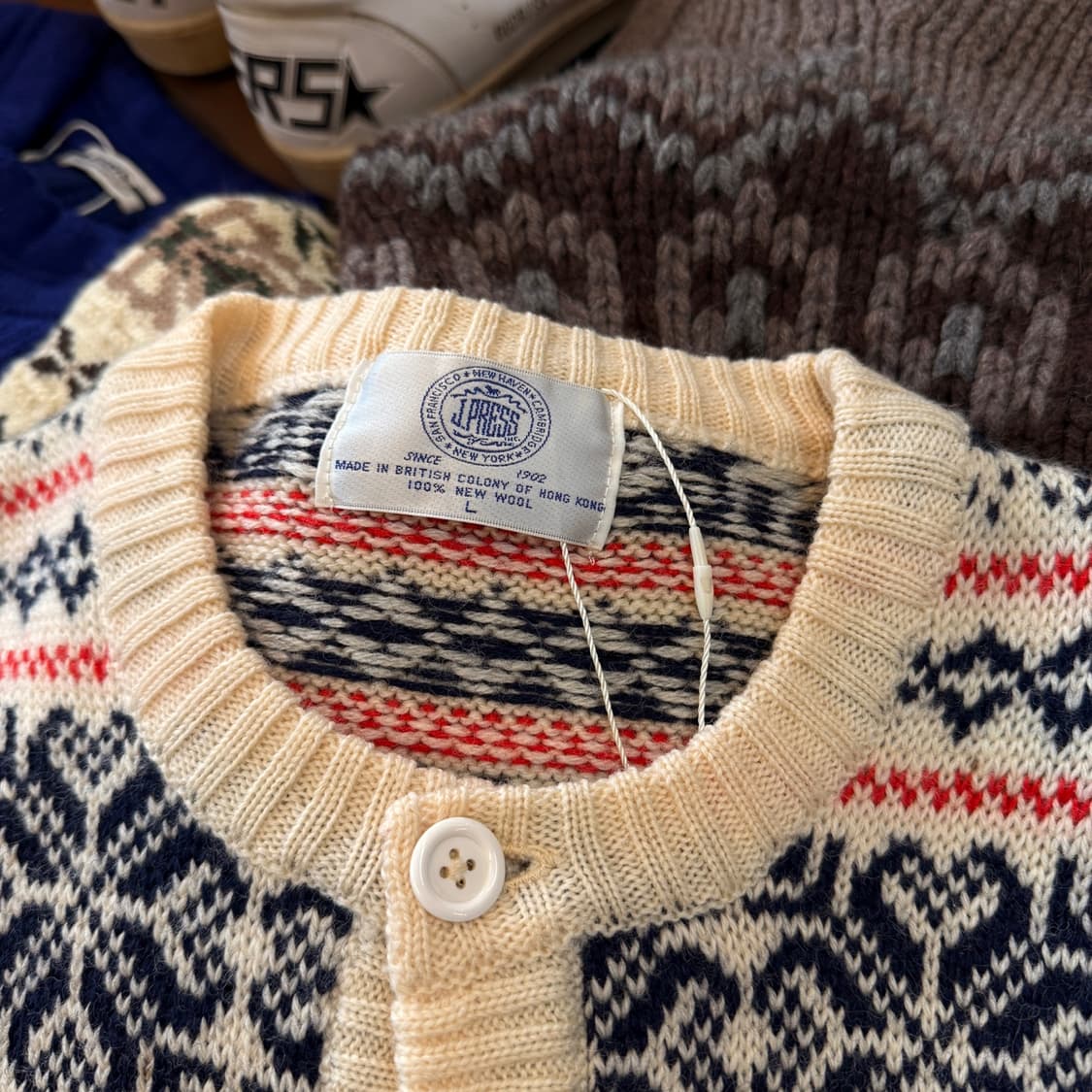 90S 제이프레스 노르딕 네이티브 뉴 울 가디건 상품이미지3