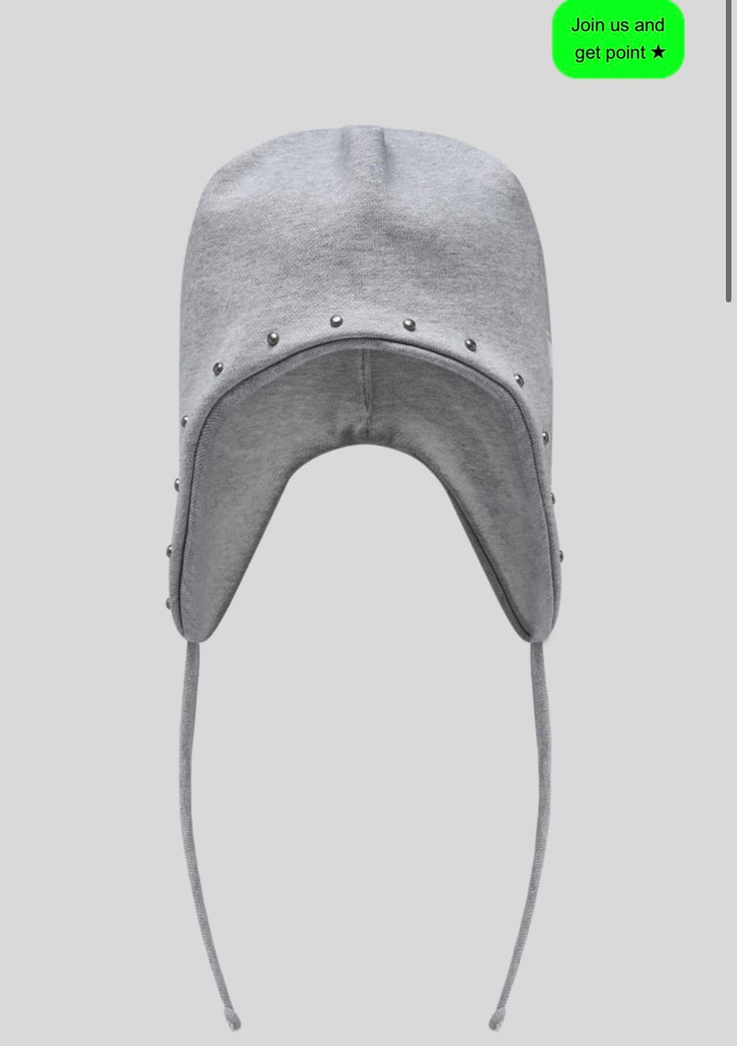 샵페어리 rivet jersey earflap beanie (melang 상품이미지2