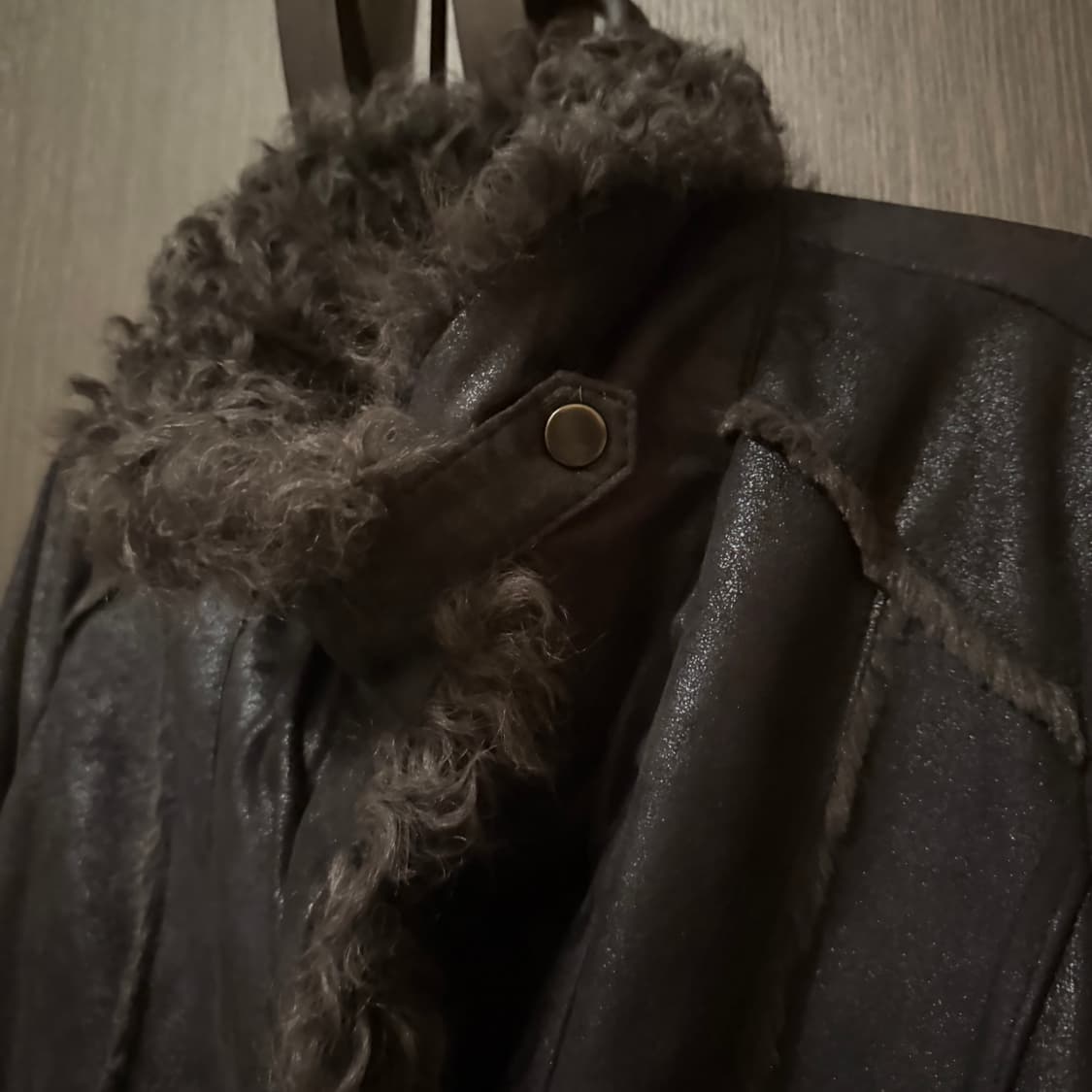 사선지퍼 하이넥 퍼자켓 상품이미지3