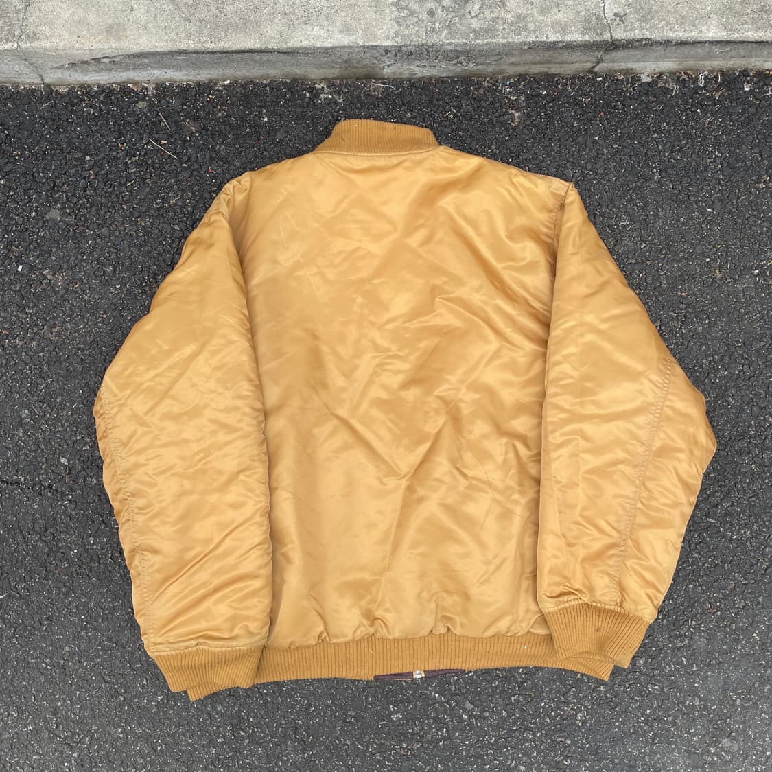 90s 션존 리버시블 퀼팅 봄버 자켓 올드스쿨 점퍼 ma-1 마원 XXL 상품이미지7