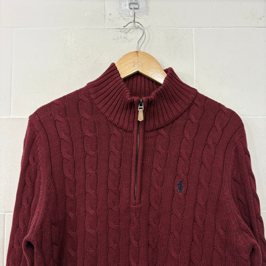 폴로 랄프로렌 반집업 꽈배기니트 상품이미지2