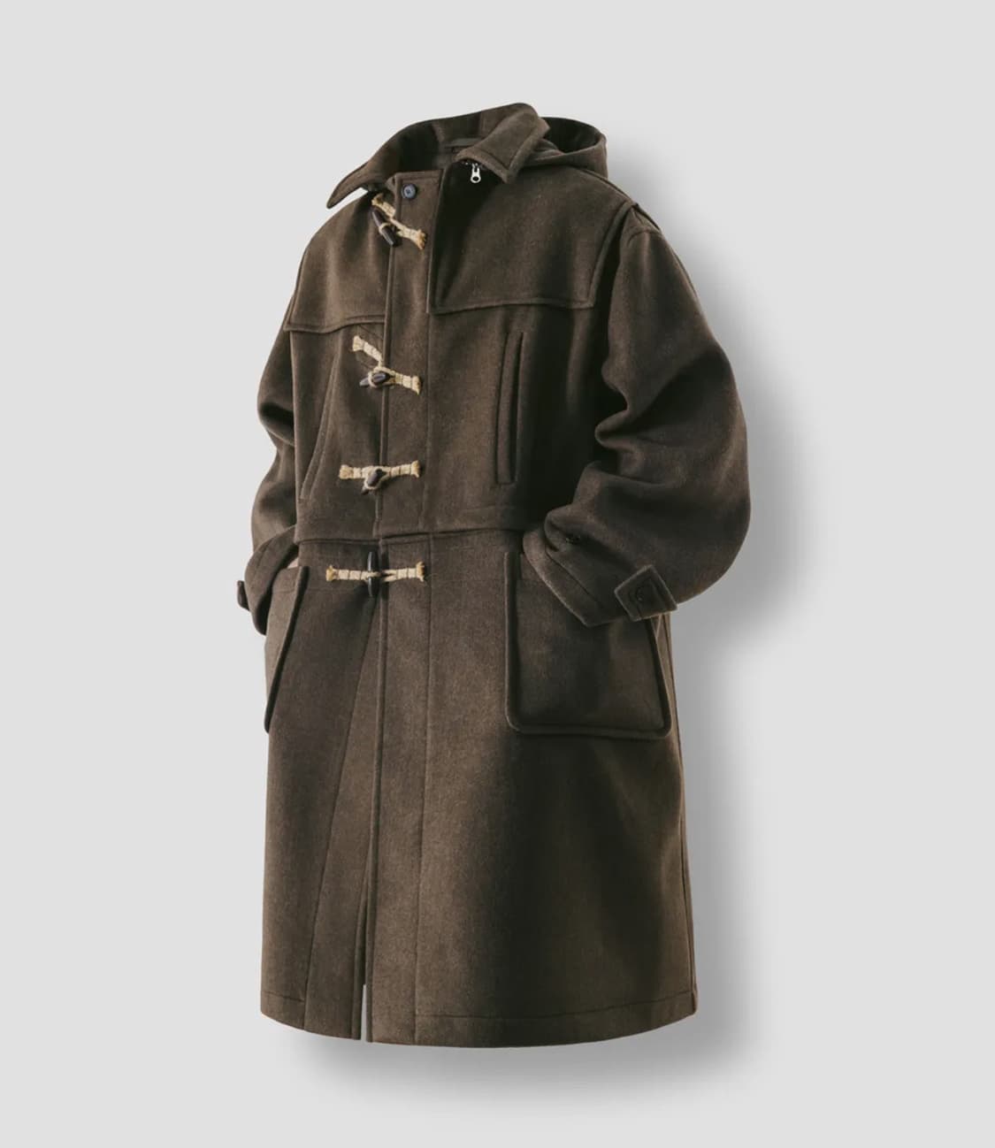 앵글런(ANGLAN) Duffle Coat - Brown 상품이미지1