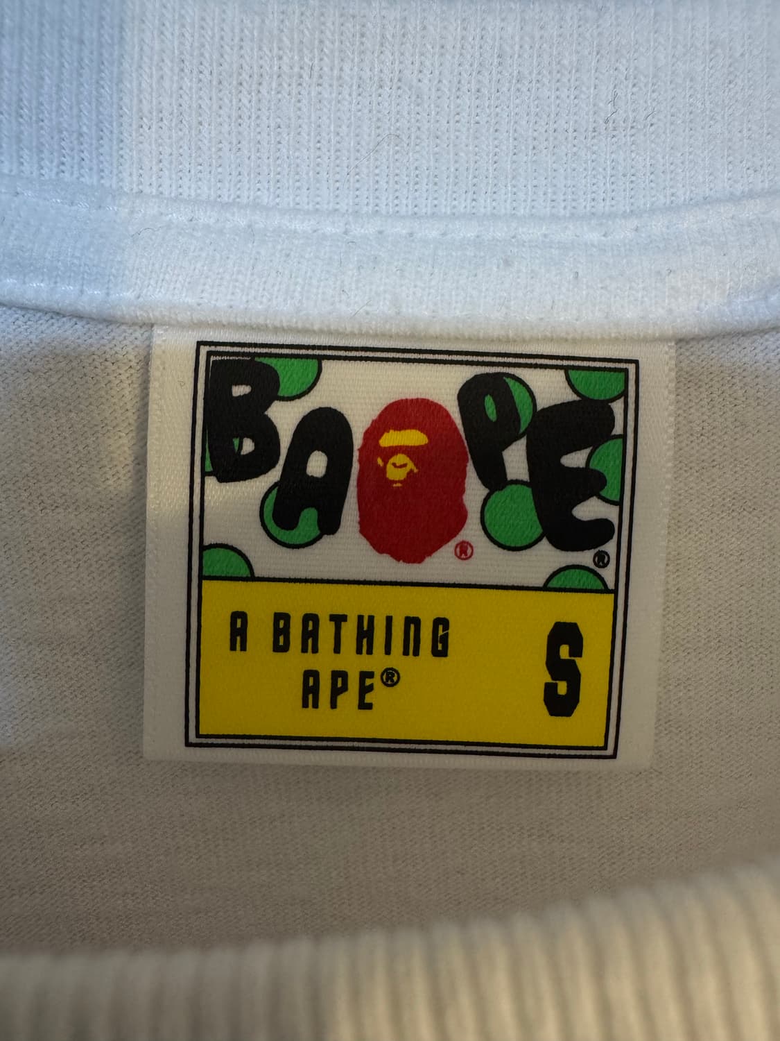 [S]베이프 32주년 에이프 헤드 티셔츠 화이트 상품이미지4