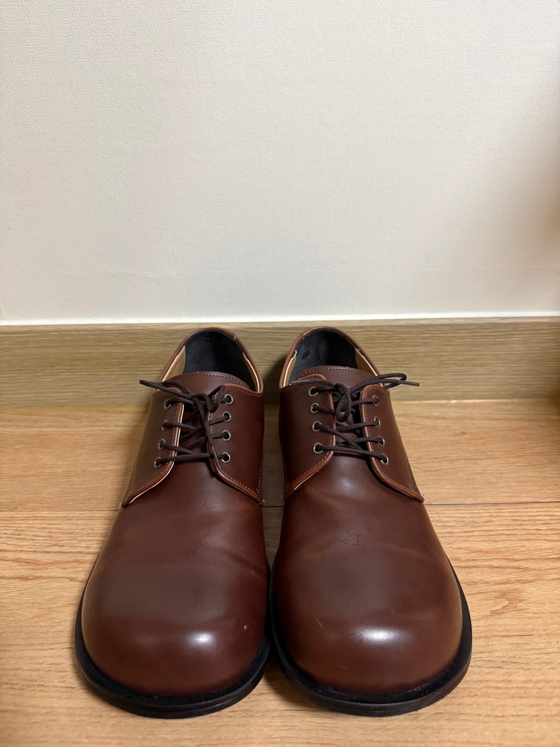 (270size) 빈티지 레더 브라운 더비슈즈 상품이미지3