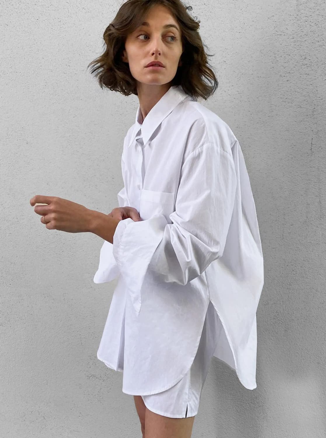 더 프랭키샵 lui 오가닉 코튼 화이트 셔츠 frankie shop 상품이미지1