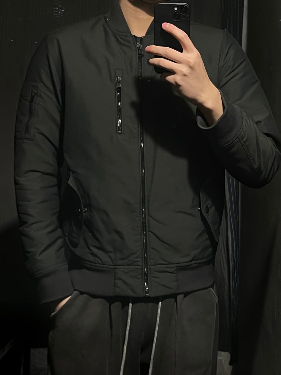 타미힐피거 카키 멀티포켓 암포켓 패디드 밀리터리 항공점퍼 마원 MA1 S 상품이미지2