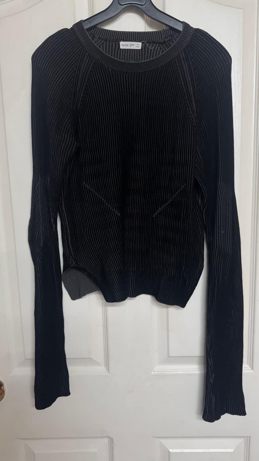 Nache 투톤 슬림핏 니트 상품이미지2