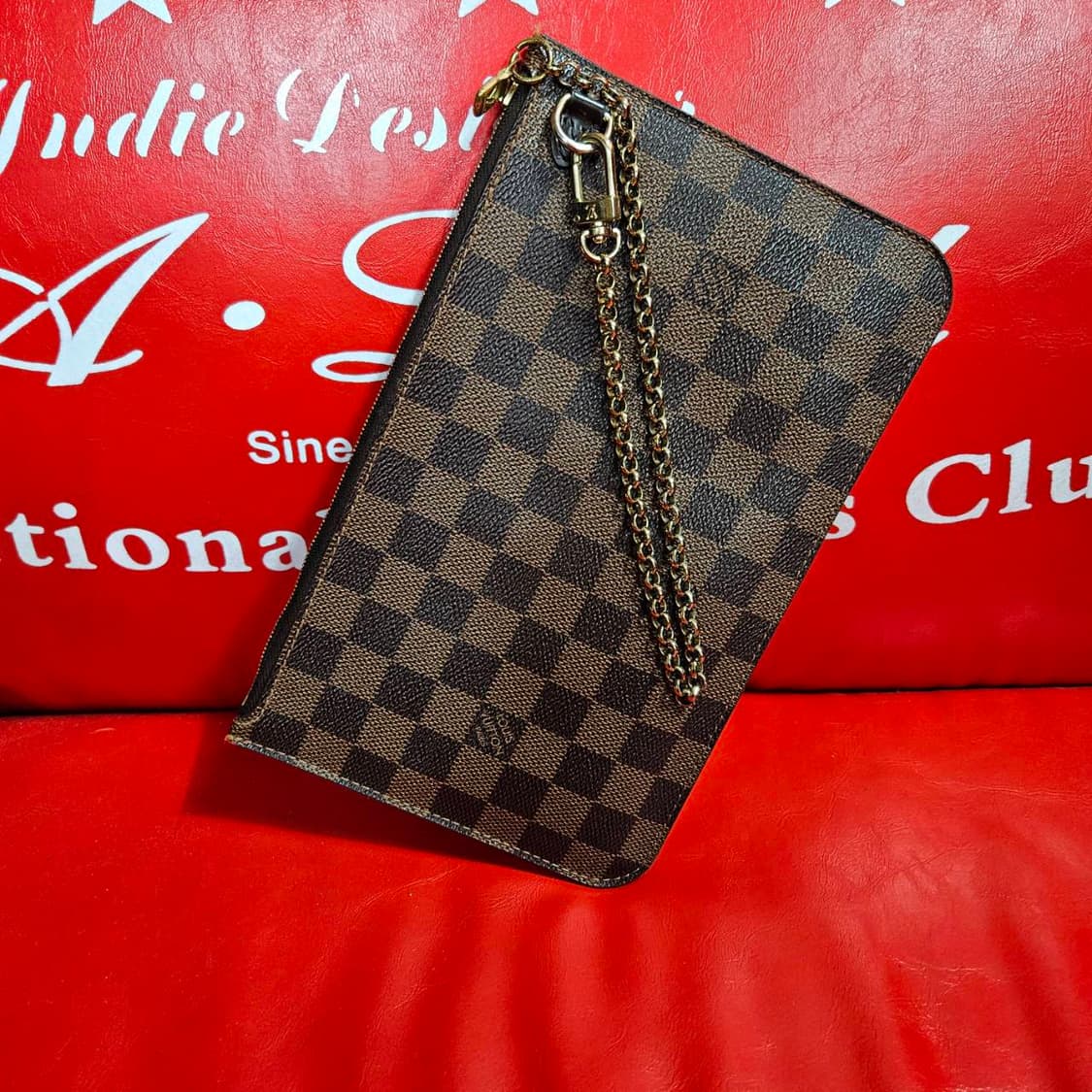 루이비통 커스텀 체인 다미에 미니 체인 크러치백 상품이미지2