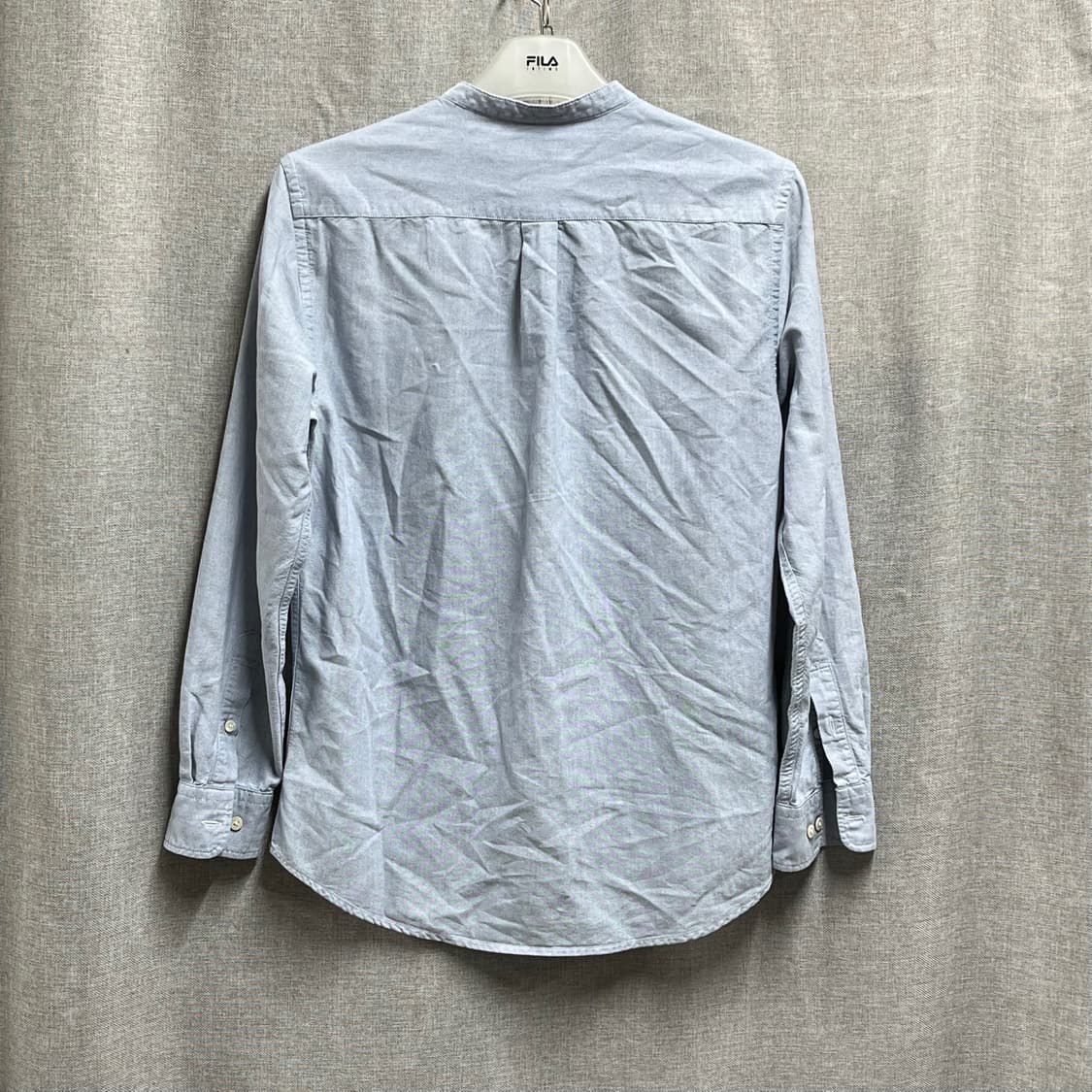 [L] 헤지스 남성 헨리넥 긴팔 셔츠 청남방 상품이미지4