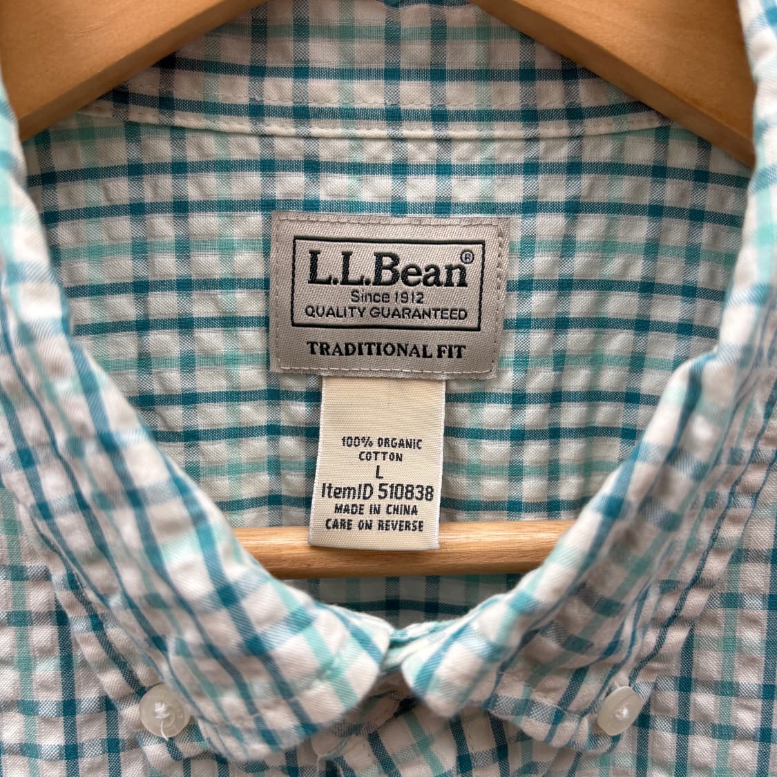 L.L.bean 엘엘빈 시어서커 체크 셔츠 상품이미지3