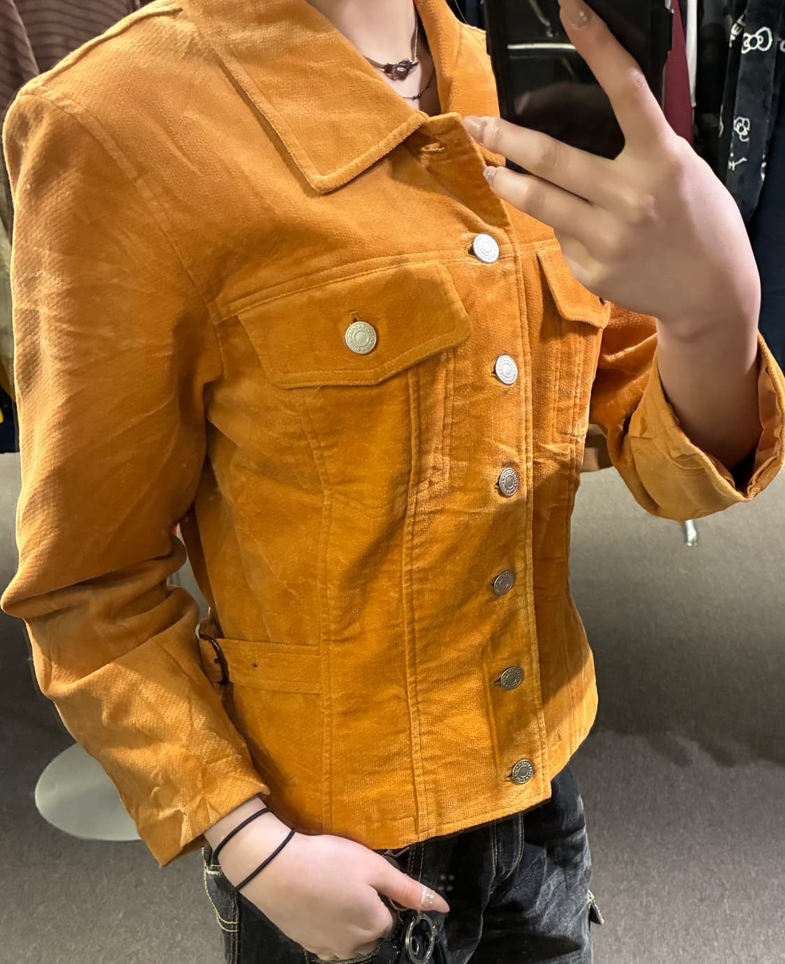 4)Japanese vintage 카멜 스웨이드 자켓 상품이미지3