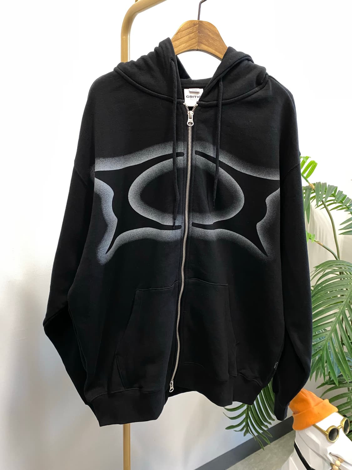 크리틱 웜홀 로고 후디 자켓(블랙) 상품이미지1