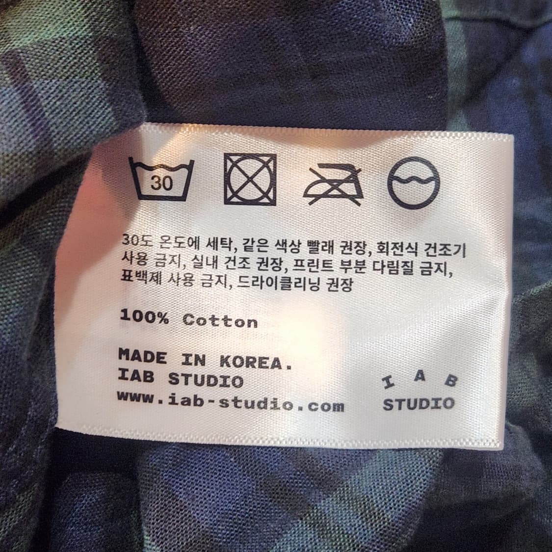 IAB 스튜디오 체크 셔츠 남방 긴팔 (M) 상품이미지4