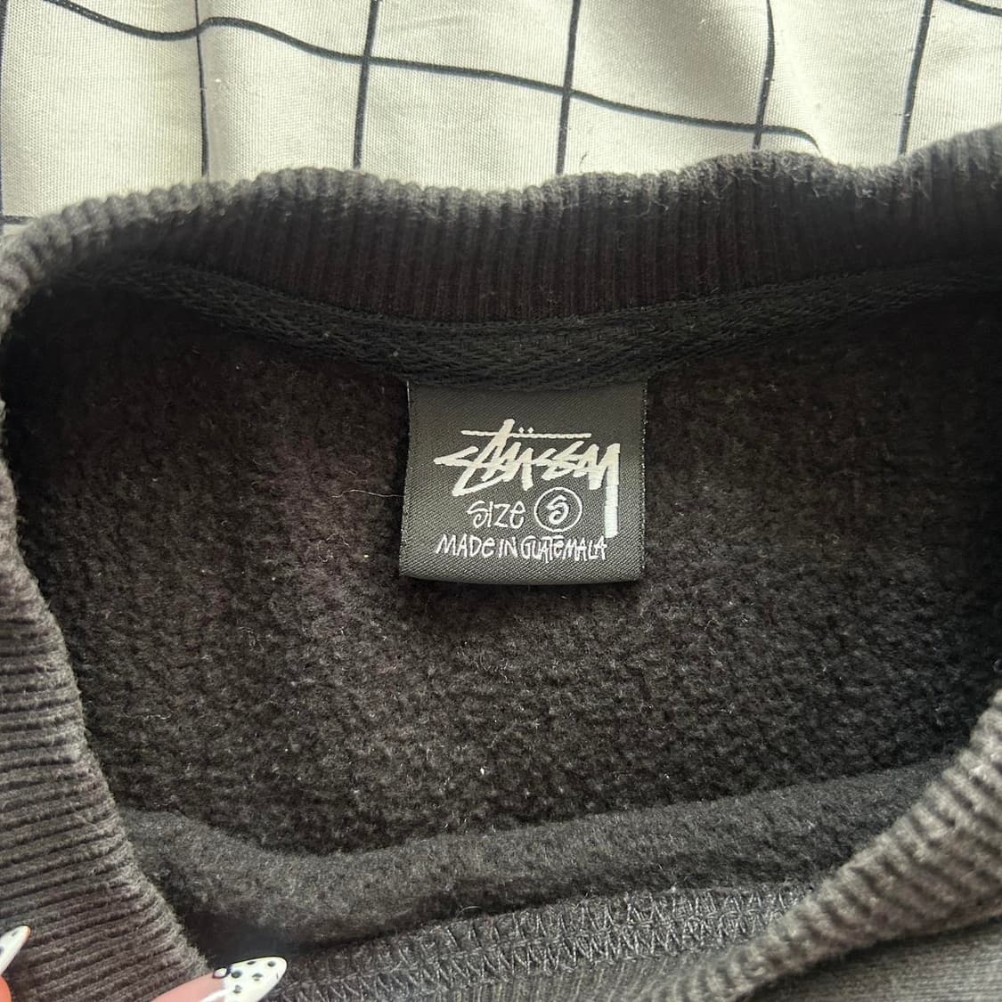 스투시 스타 로고 맨투맨 블랙 상품이미지3