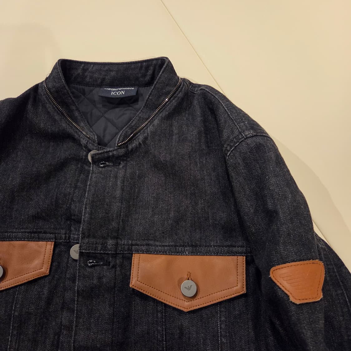 [48] 엠포리오 아르마니 데님 레더 자켓 상품이미지3