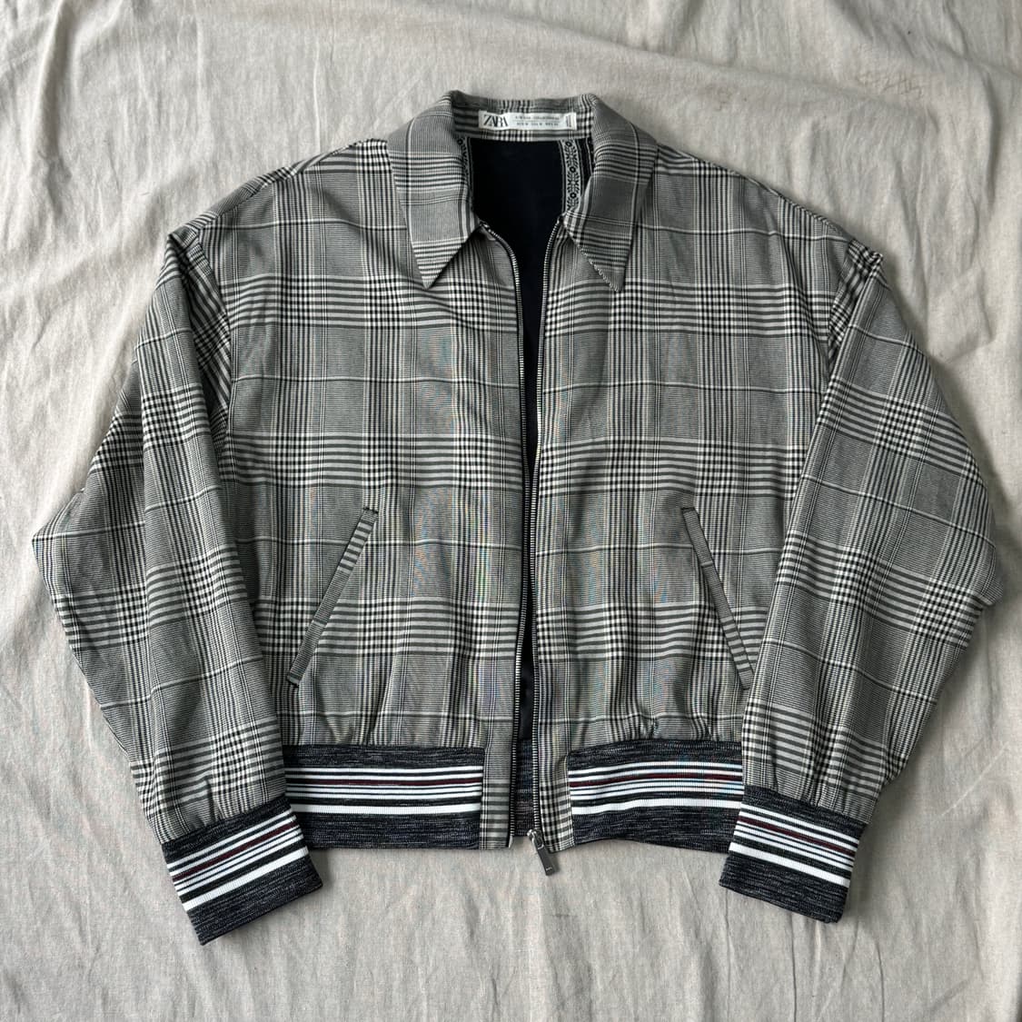 자라 18FW 컬랙션 체크자켓 M 상품이미지1