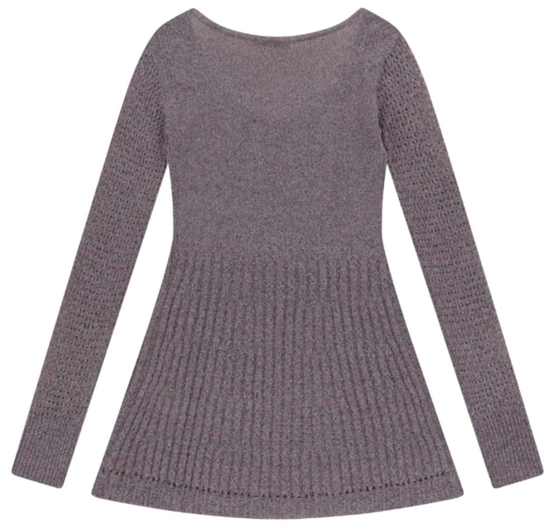 코이세이오 소프트벨 니트 SOFT BELL KNIT PURPLE GREY 상품이미지2