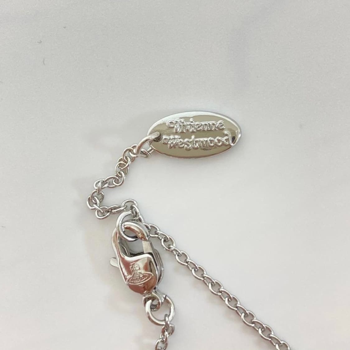 비비안웨스트우드 아카이브 화이트 크리스탈 큐빅 3d orb 팬던트 목걸이 상품이미지4