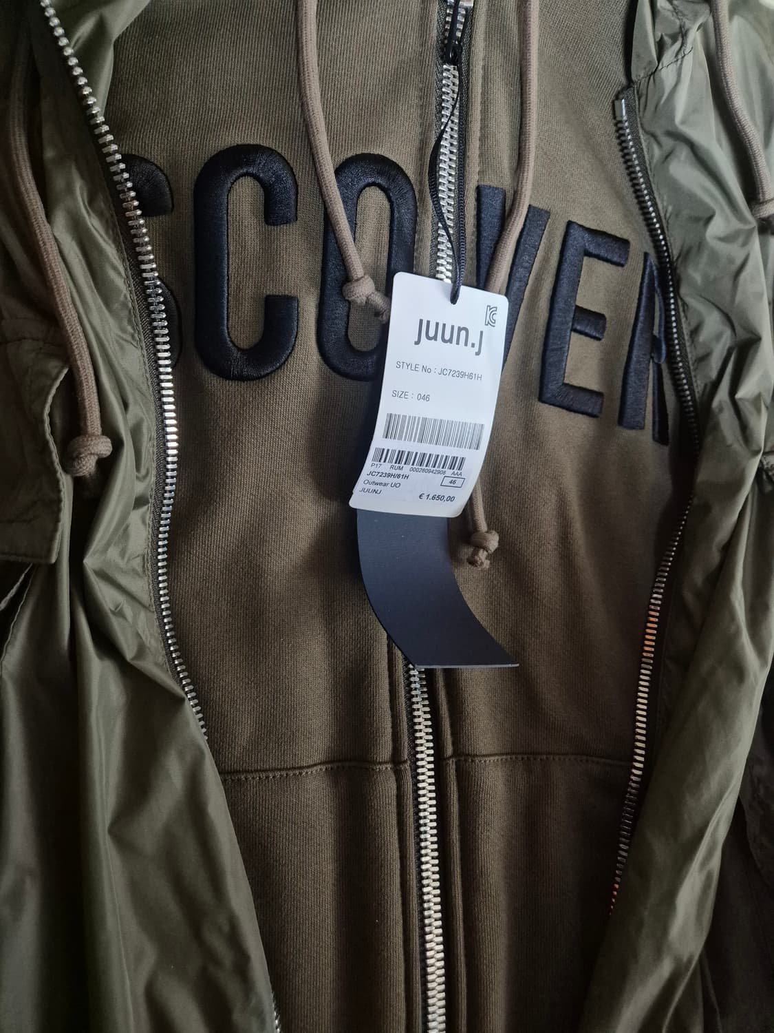 준지 17ss 컬렉션 낙하산 야상 카키 46 상품이미지4