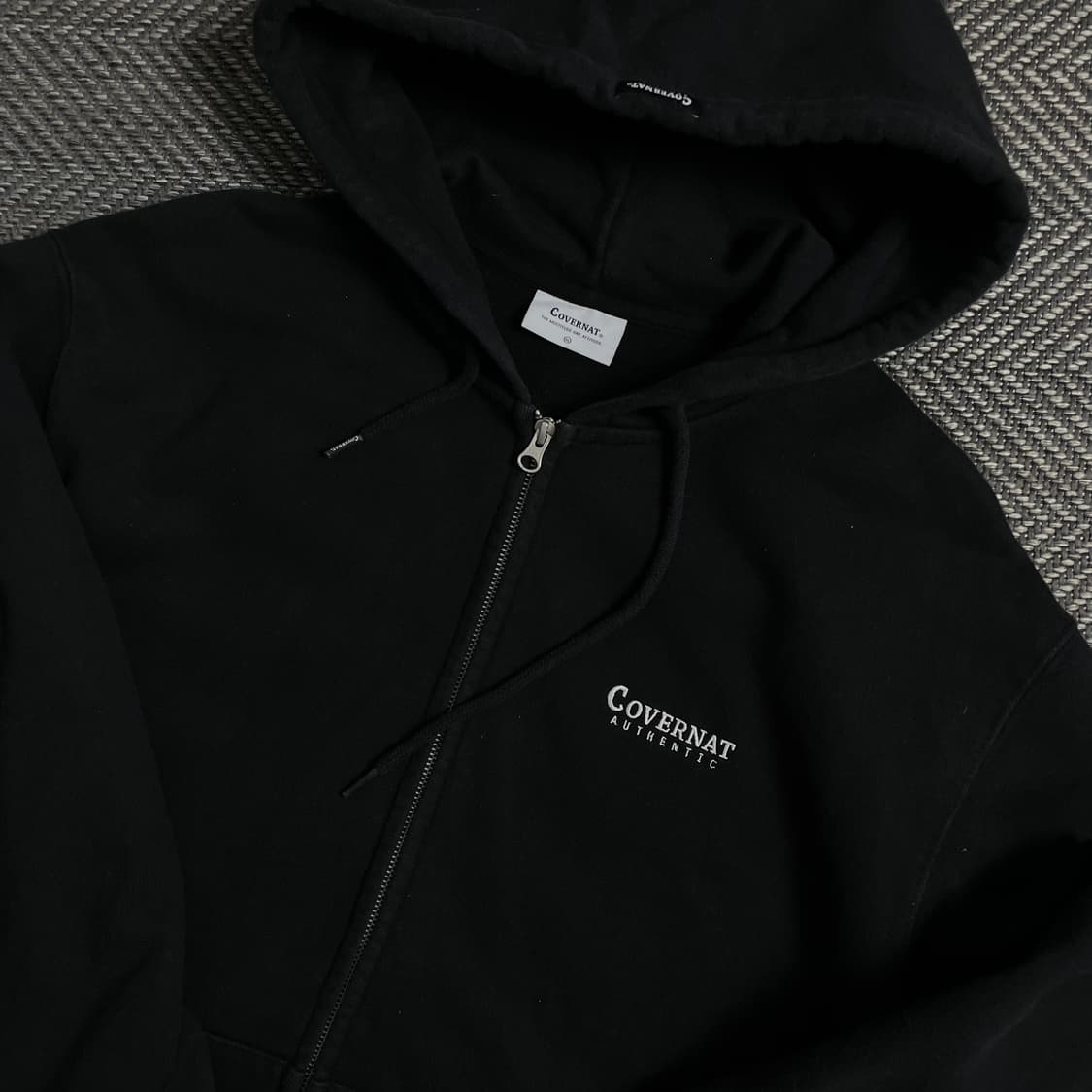 커버낫 자수 어센틱 로고 박시핏 투웨이 후드집업 y 4943 상품이미지3