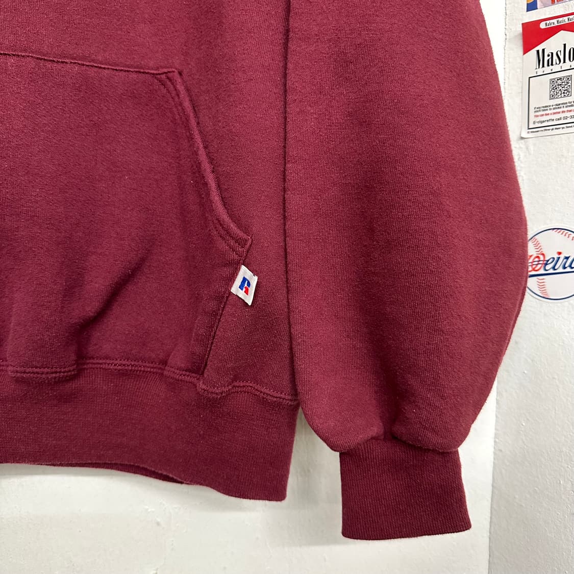 90‘s USA 러셀 후드티 ‘버건디‘ 상품이미지4