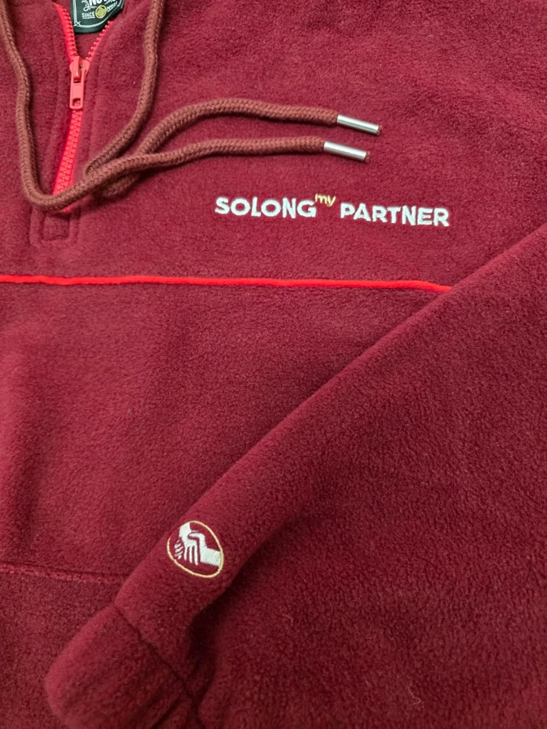 TWN 오버핏 플리스 반집업 후드티 M 상품이미지3