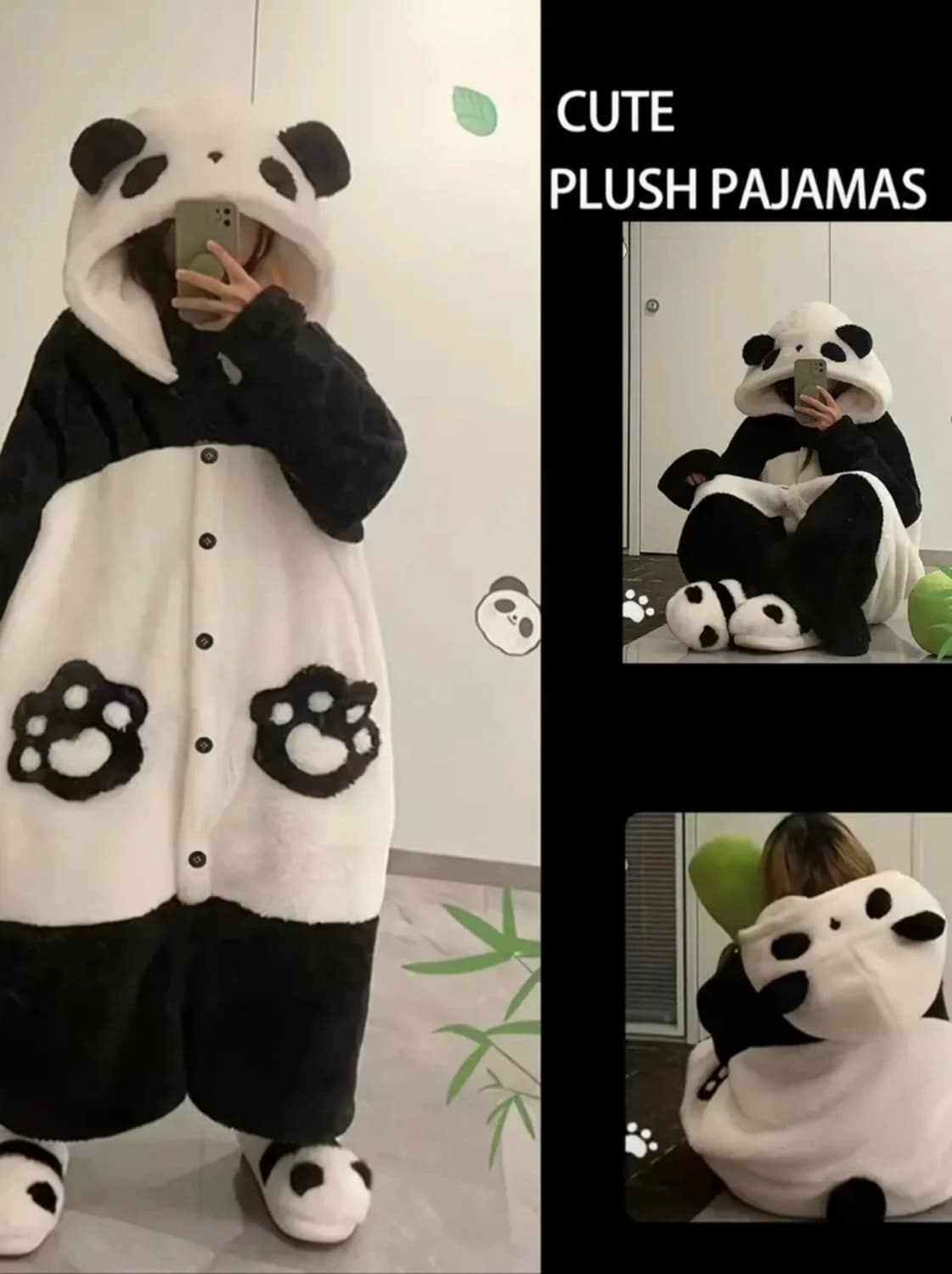 새상품 판다 잠옷과 신발 세트 팝니다 상품이미지3