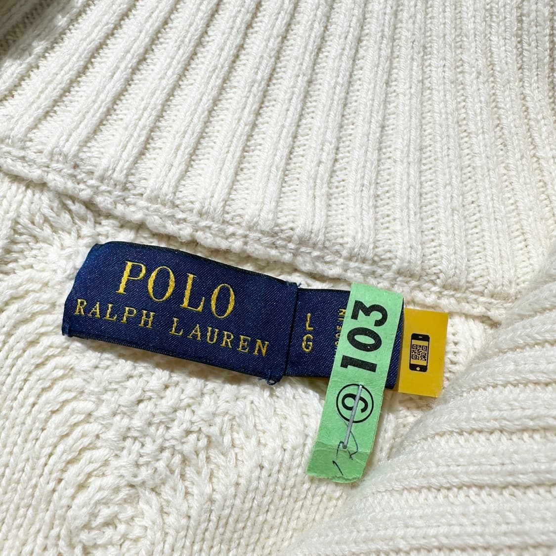 폴로 랄프로렌 아란 케이블 하프집업 니트 (신형QR) 상품이미지4