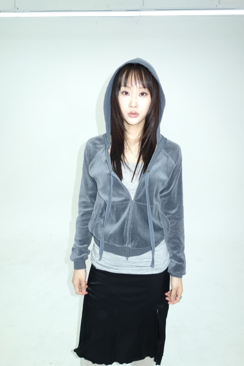 벨벳 투웨이 후드집업 상품이미지1