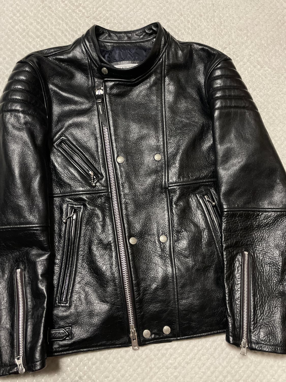 DIAFVINE 디아프바인 2WAY 카우하이드 소가죽 마크 레더 자켓 상품이미지6