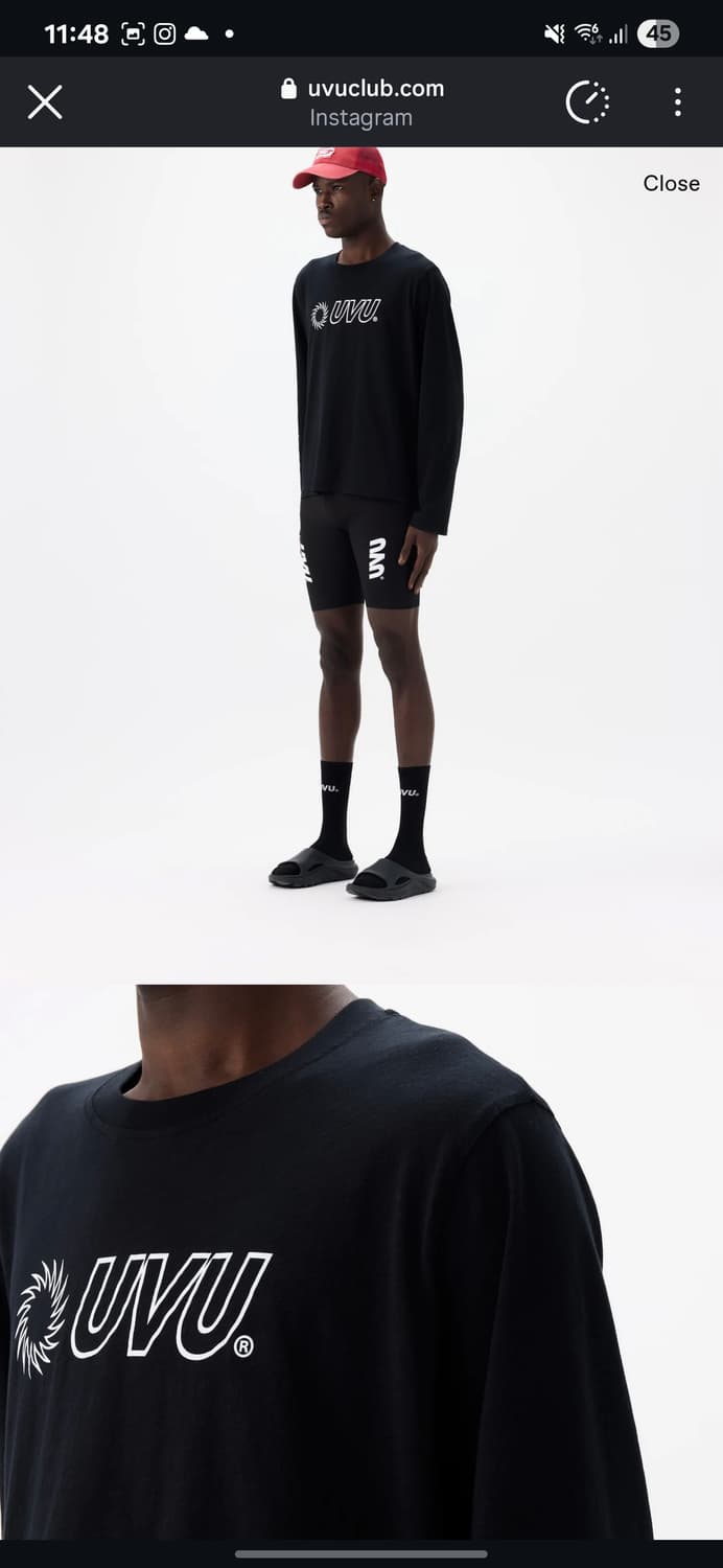 UVU L/S Cotton T-Shirt Black 상품이미지3