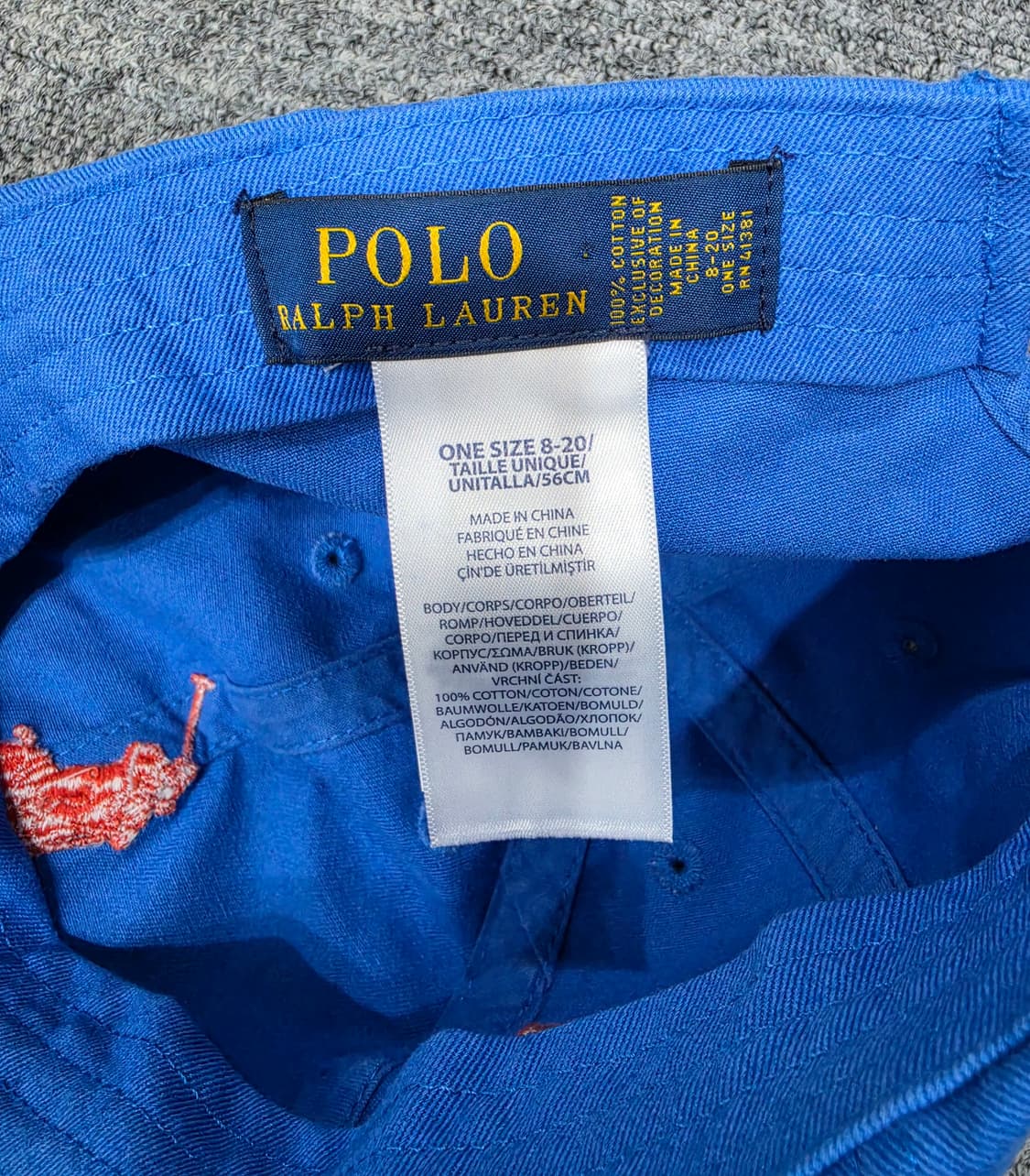 폴로 랄프로렌 빅포니 코튼 치노 볼캡 모자 56cm 상품이미지8