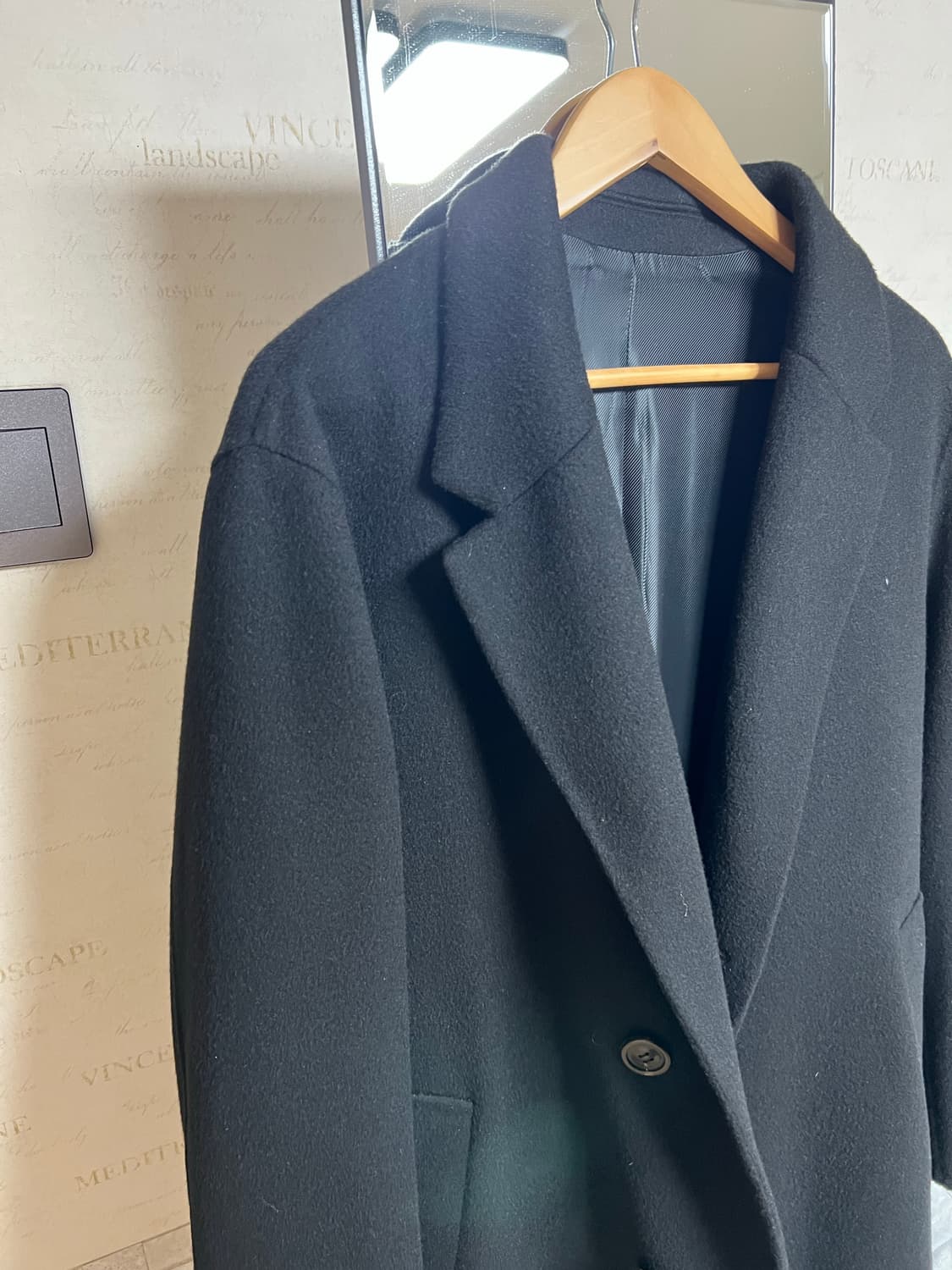 솔리드옴므 블랙코트 46사이즈 상품이미지2